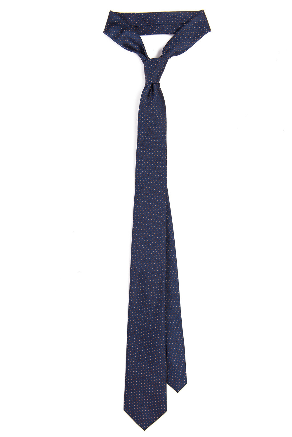 Cravata matase bleumarin print geometric 0