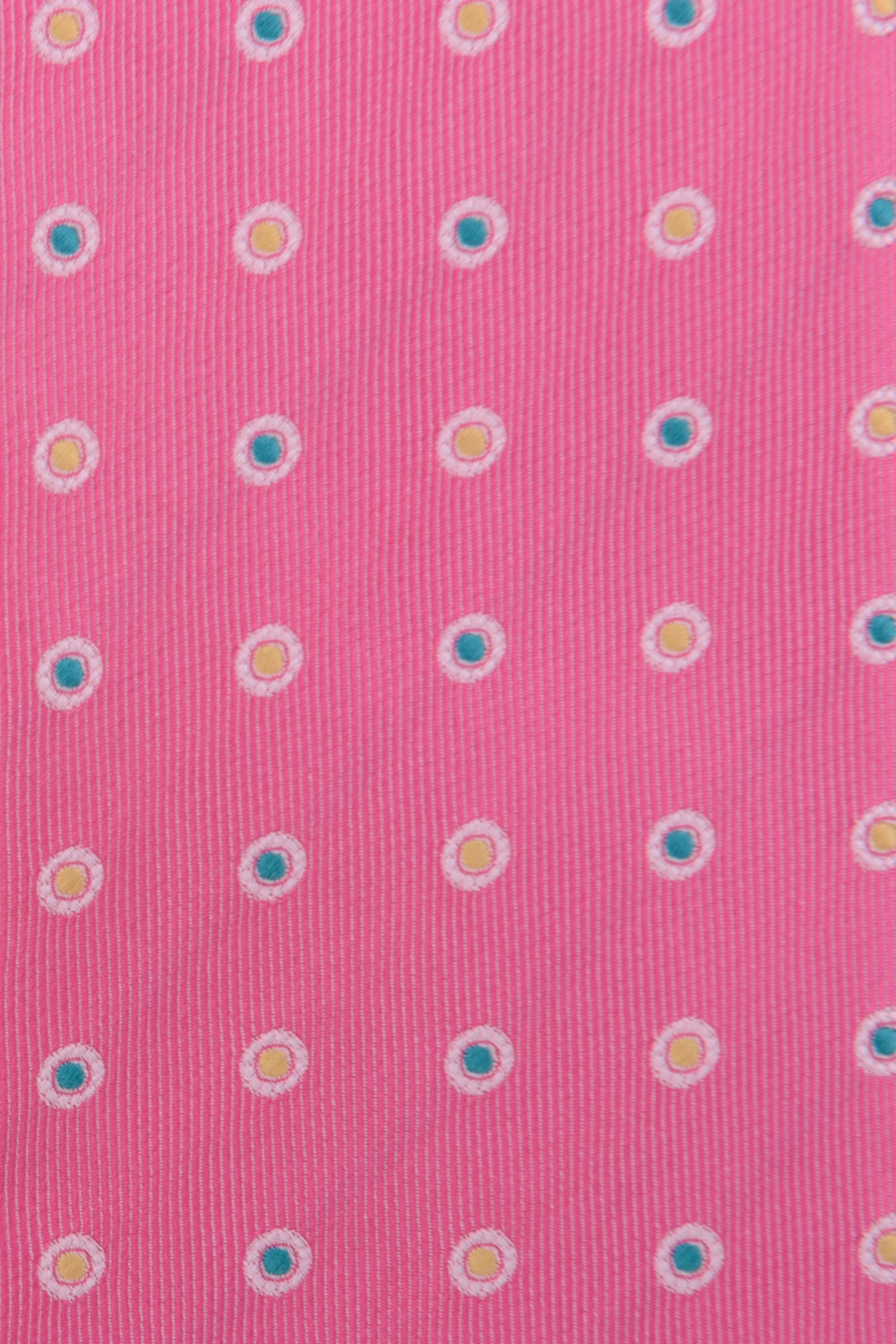 Cravata poliester roz cu buline 1