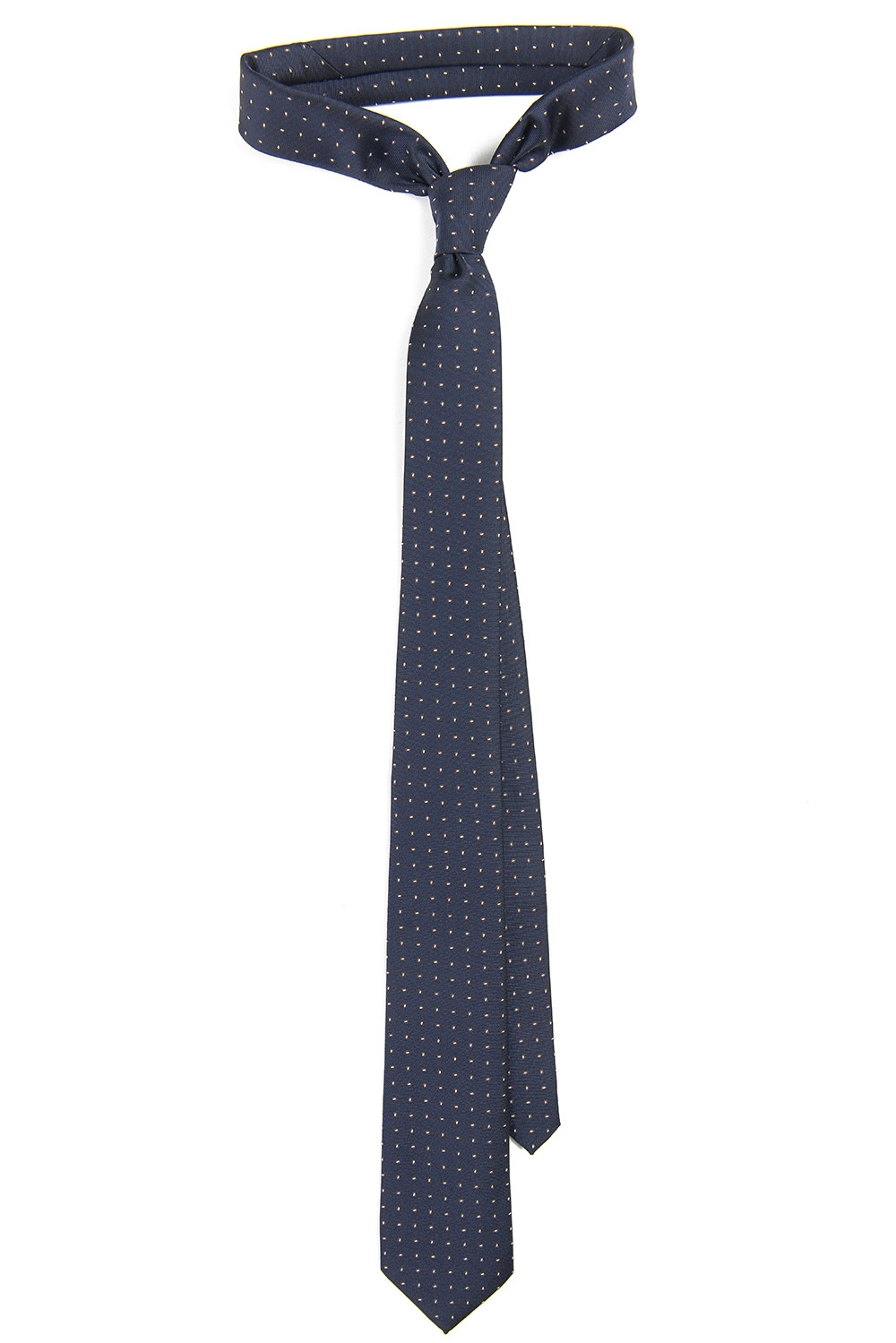 Cravata poliester tesut bleumarin print geometric 0