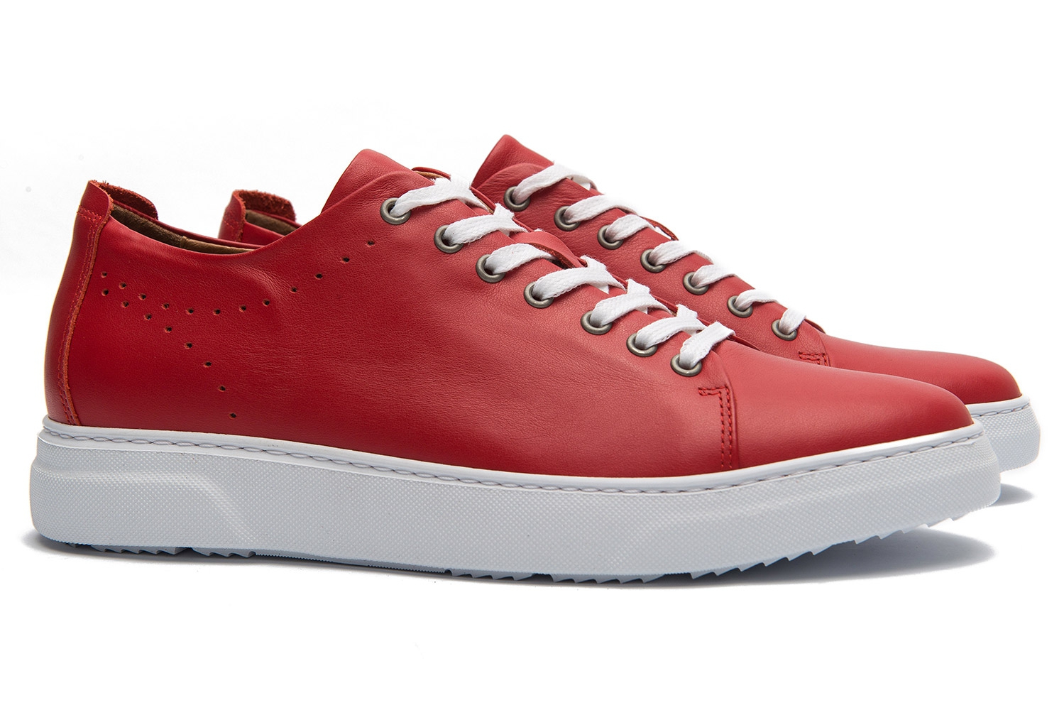 Sneakers Bigotti rosii piele naturala 0
