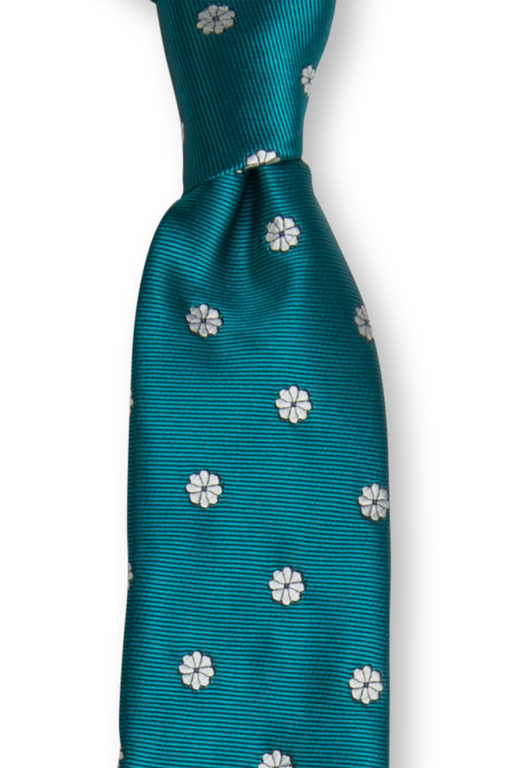 Cravata poliester turcoaz print floral 0