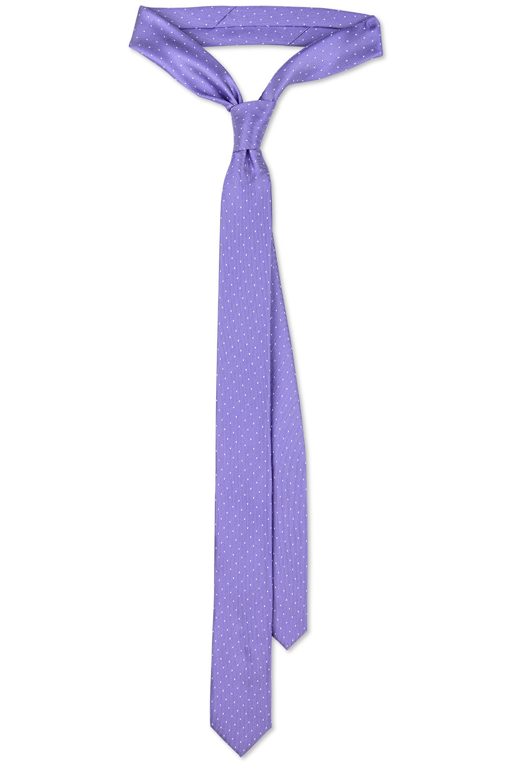 Cravata poliester mov cu puncte 0