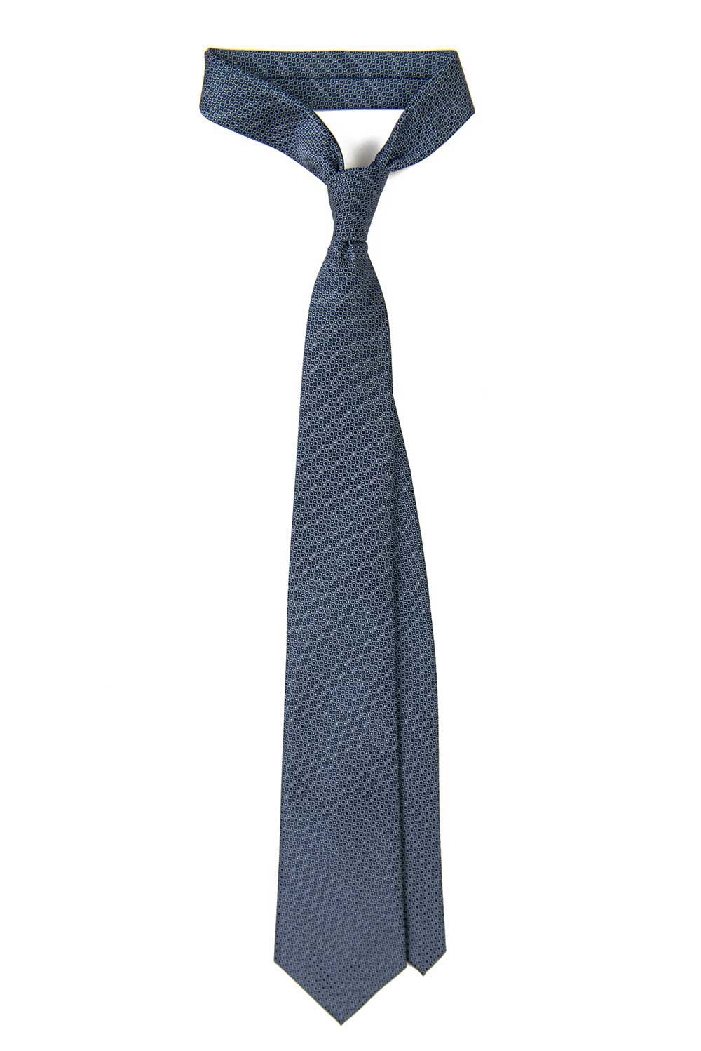 Cravata poliester tesut bleumarin print geometric 0