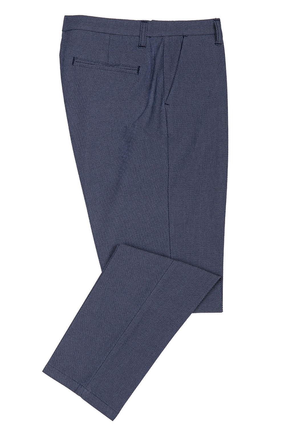 Pantaloni albastri print geometric 0