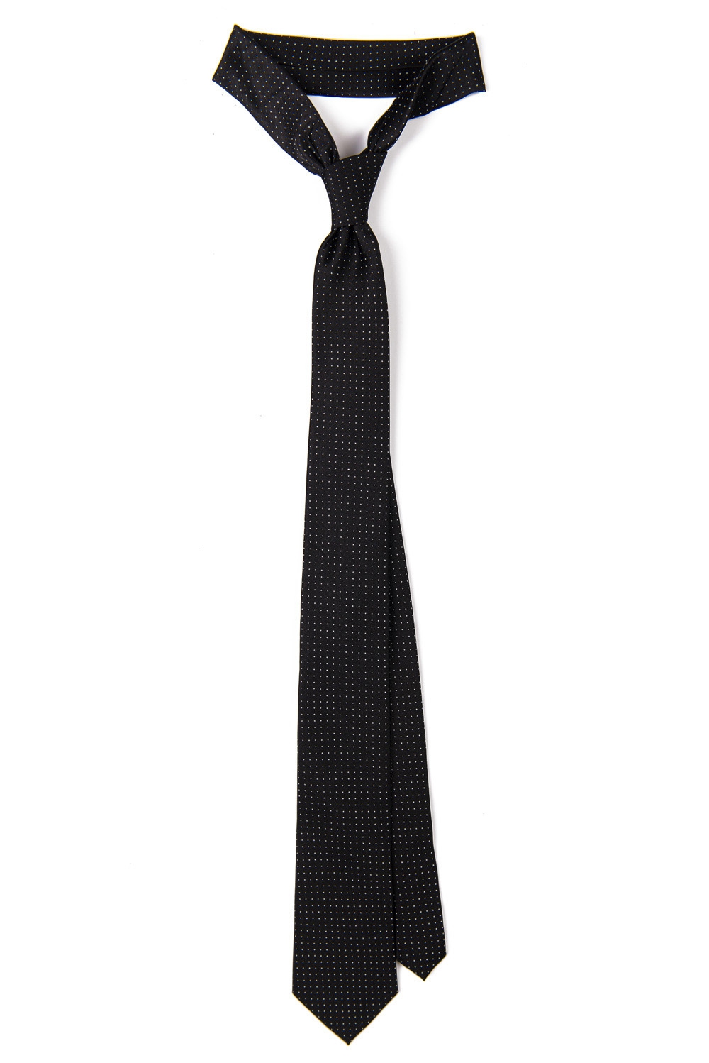 Cravata matase neagra print geometric 0