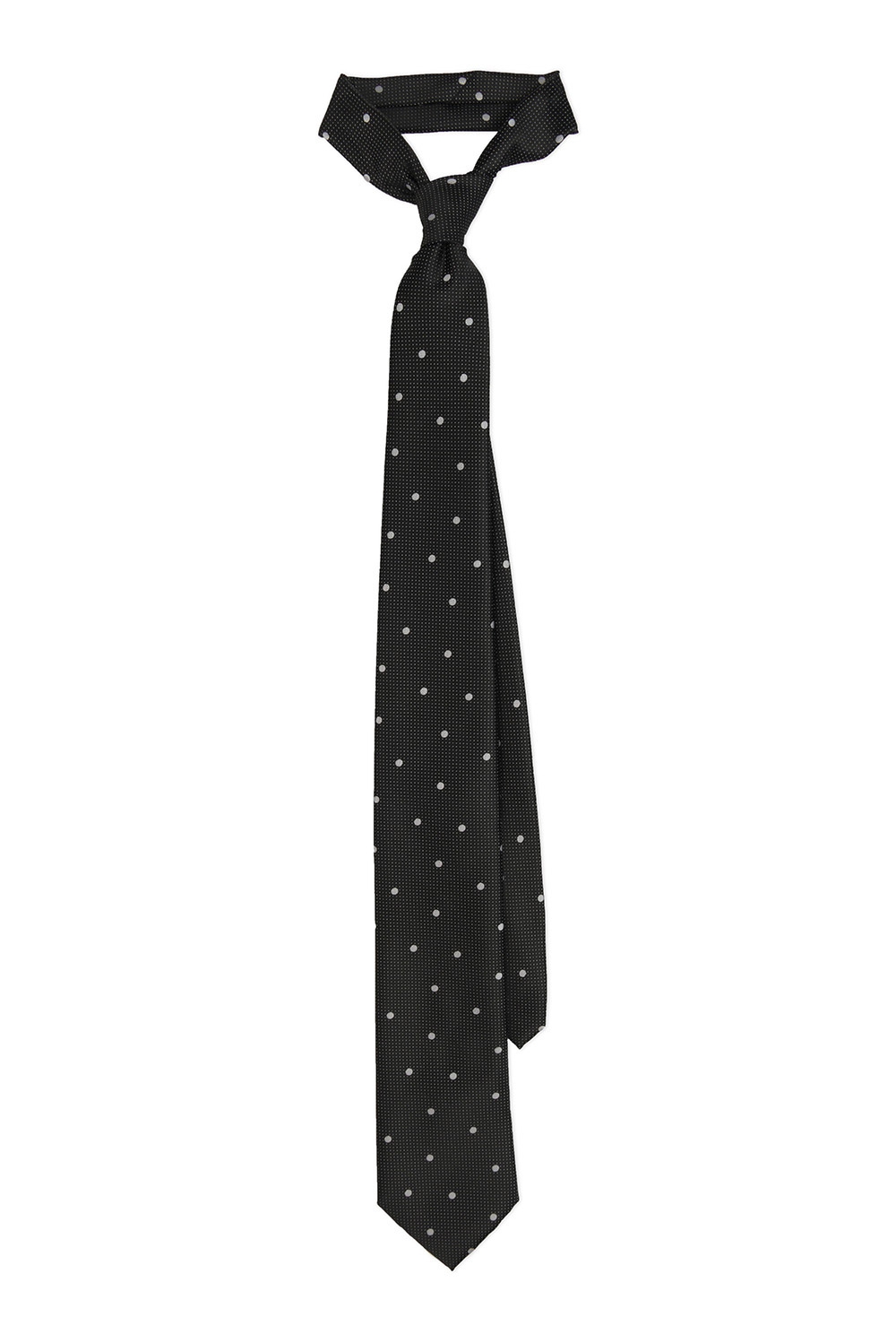Cravata poliester neagra print geometric 0