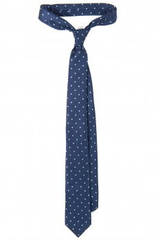 Cravata bleumarin print geometric
