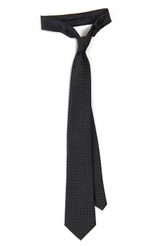 Cravata poliester tesut bleumarin puncte