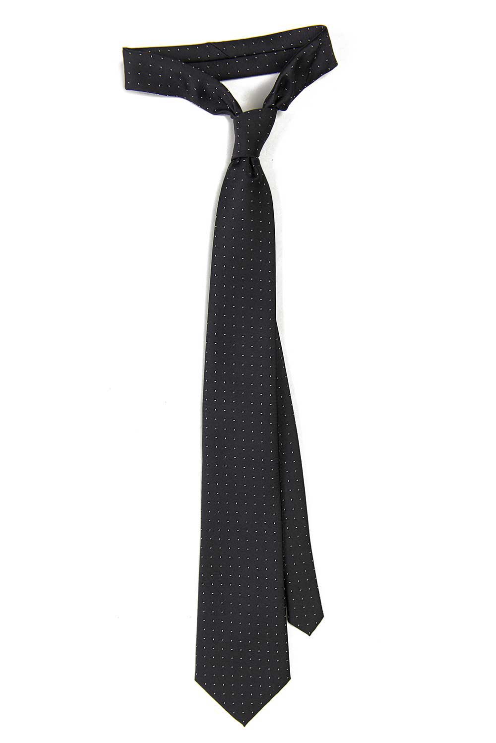Cravata poliester tesut bleumarin puncte 0