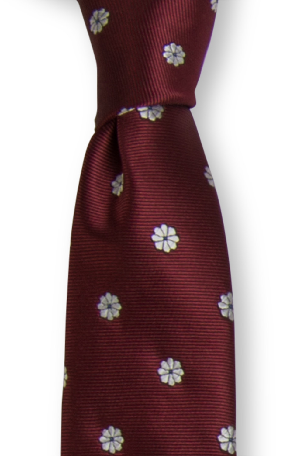Cravata poliester grena print floral 0