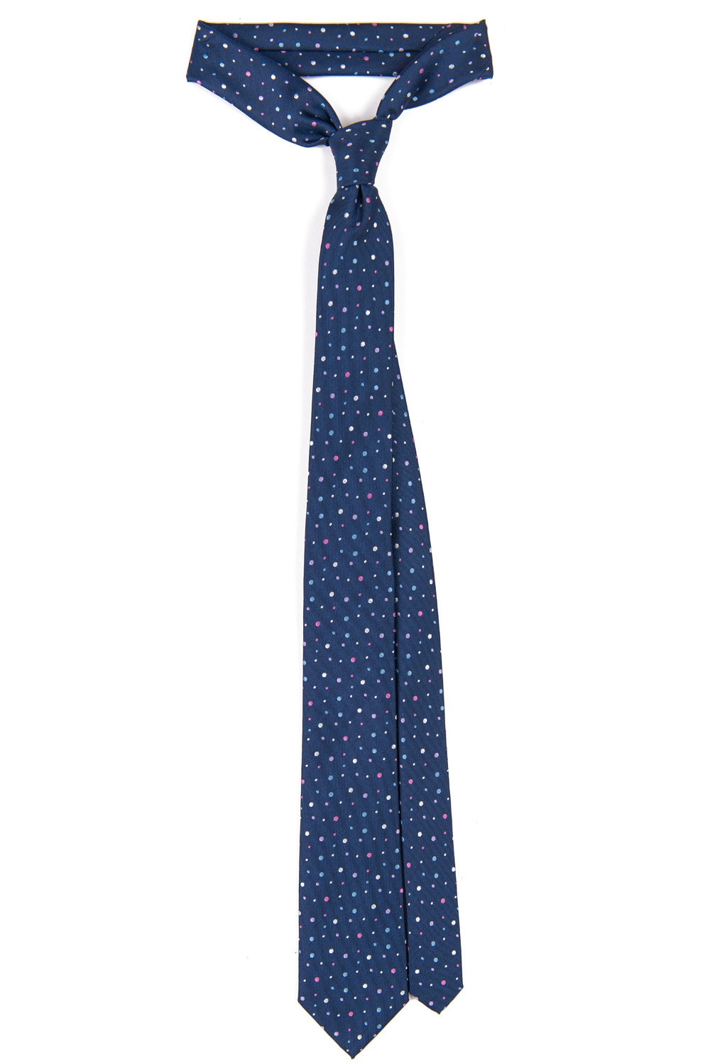 Cravata poliester albastra print geometric 0