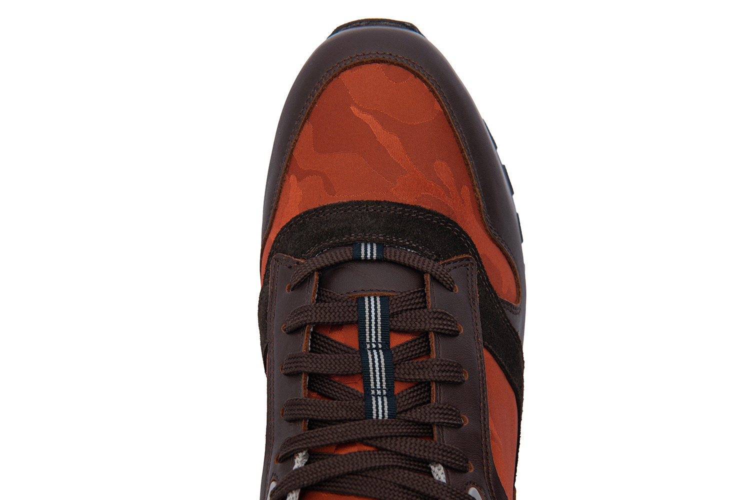 Sneakers bigotti Oranj piele naturala si textil 3