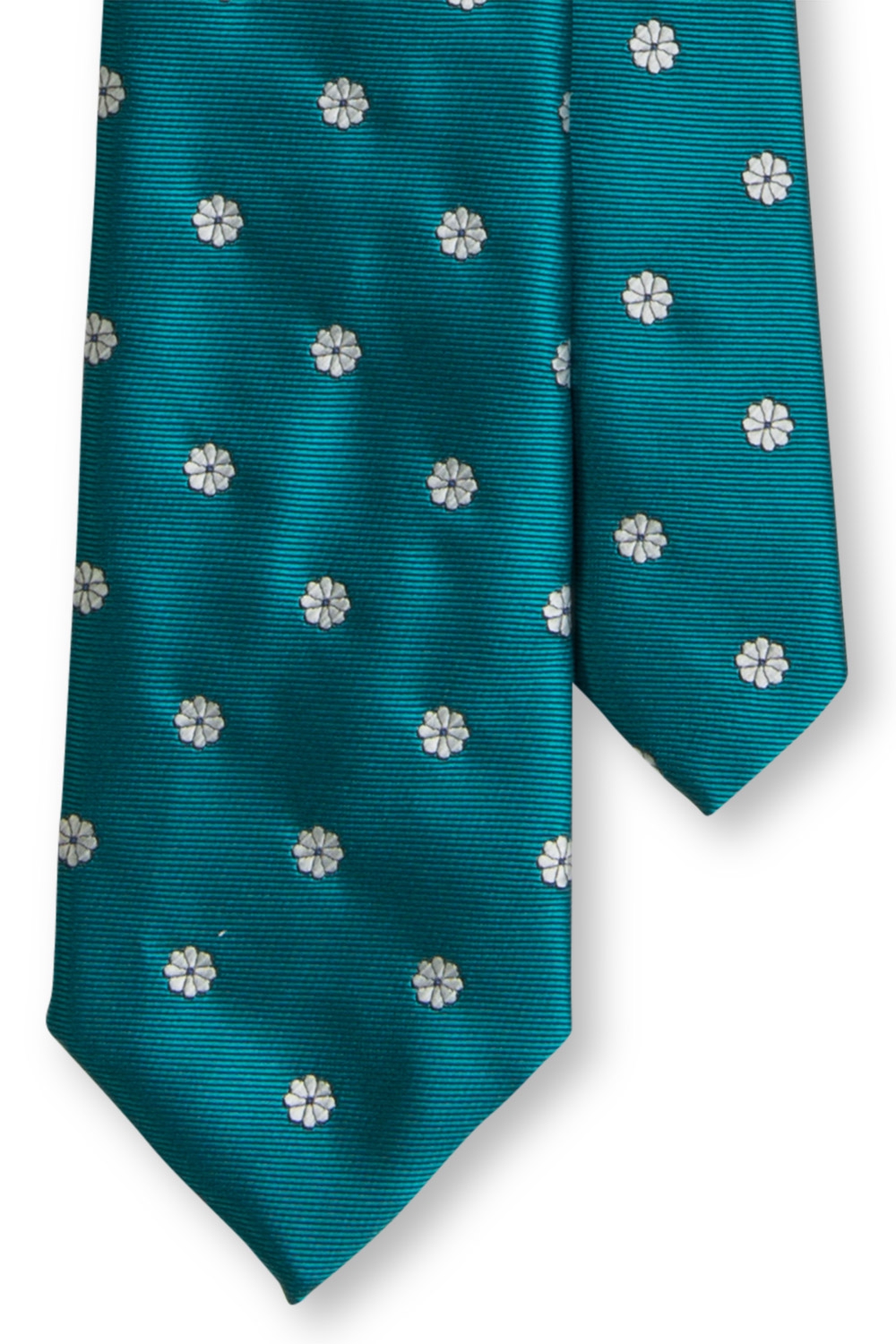 Cravata poliester turcoaz print floral 2