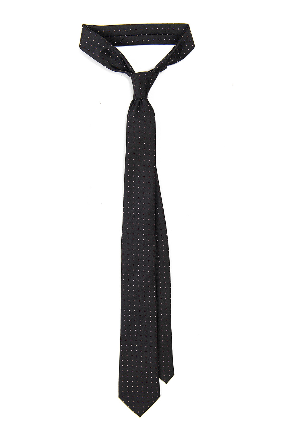 Cravata poliester tesut neagra print geometric 0