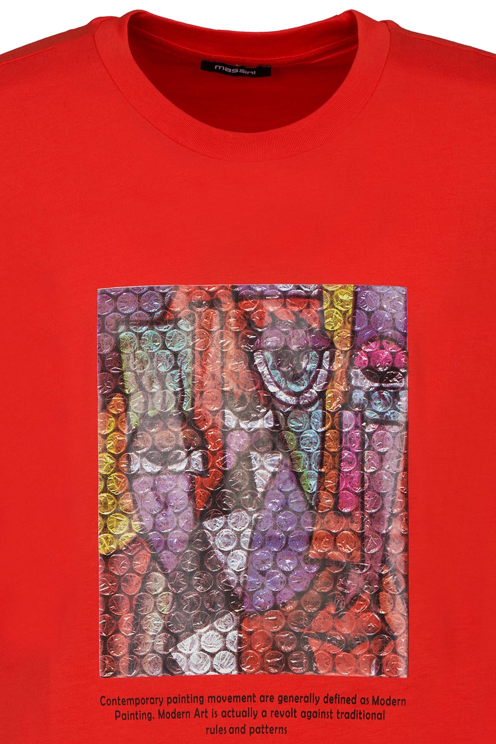 Tricou oversize Rosu print 1