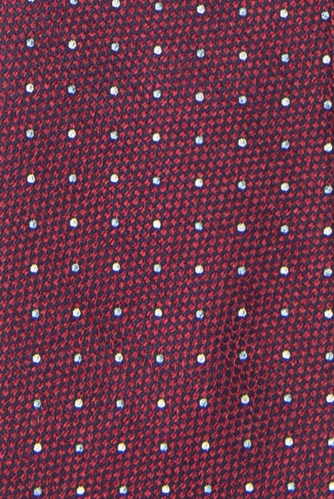 Cravata matase tesuta grena print geometric 1