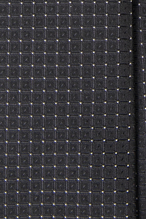 Cravata poliester tesut neagra print geometric 1