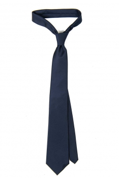 Cravata poliester tesut bleumarin uni