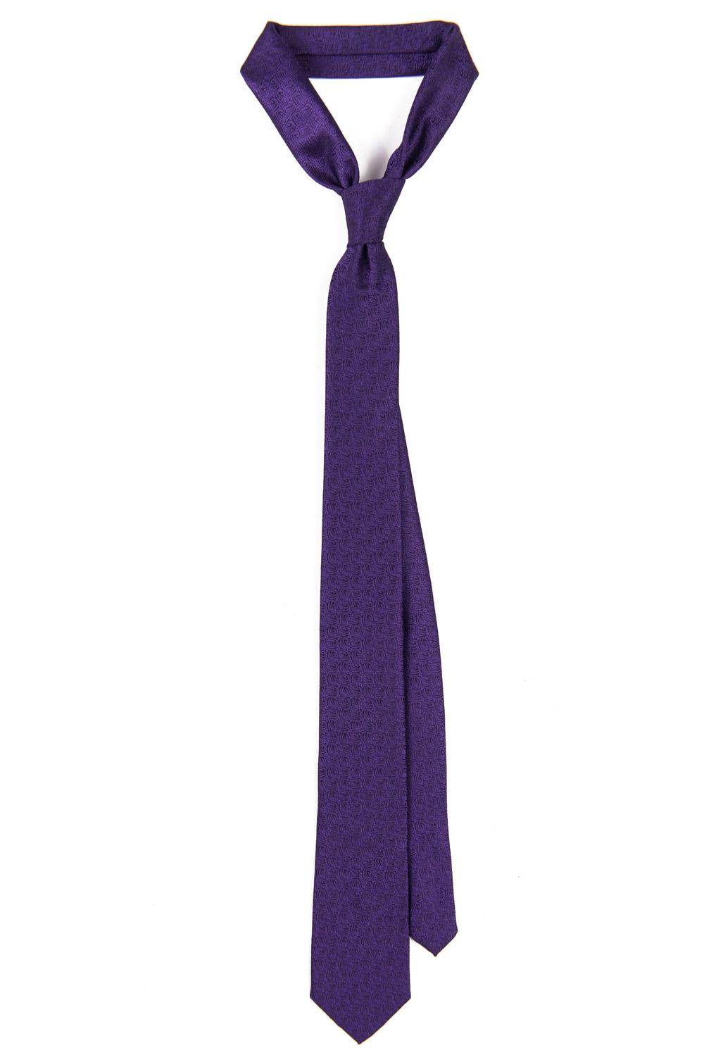 Cravata poliester mov print floral 0