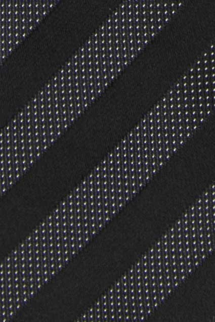Cravata poliester tesut neagra cu dungi 1