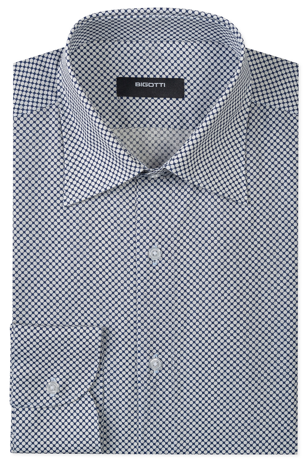 Camasa bigotti slim alba print geometric 0