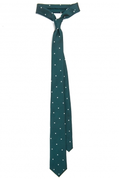 Cravata verde print geometric
