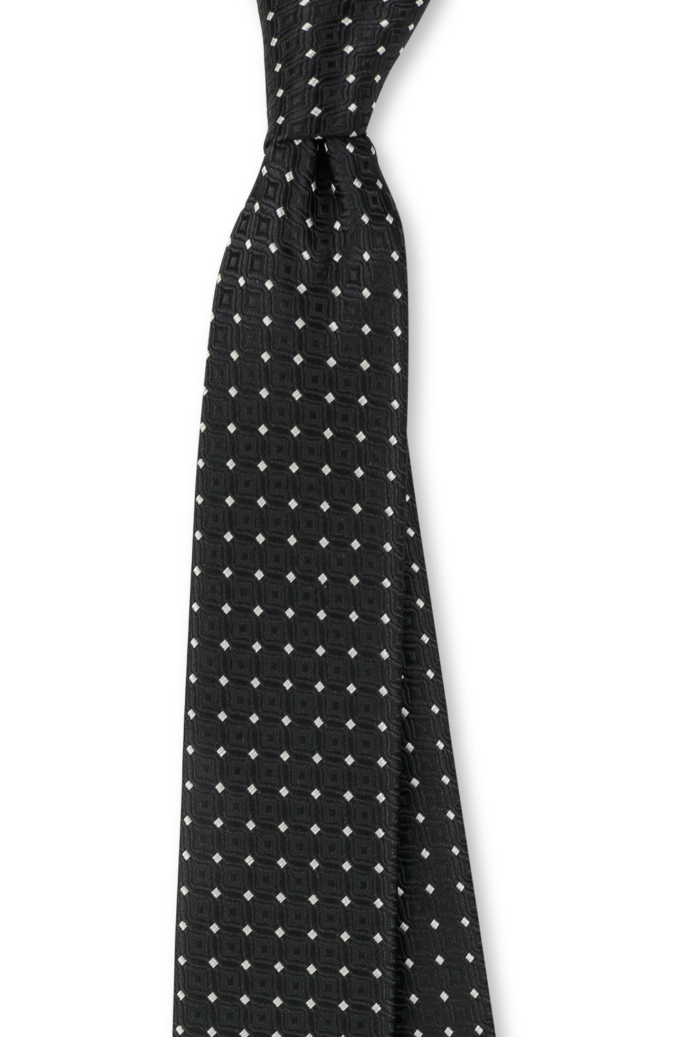 Cravata poliester neagra cu puncte 2