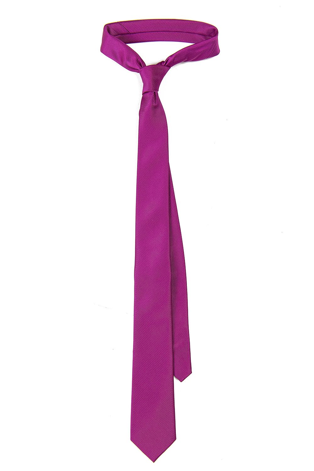 Cravata poliester tesut roz uni 0