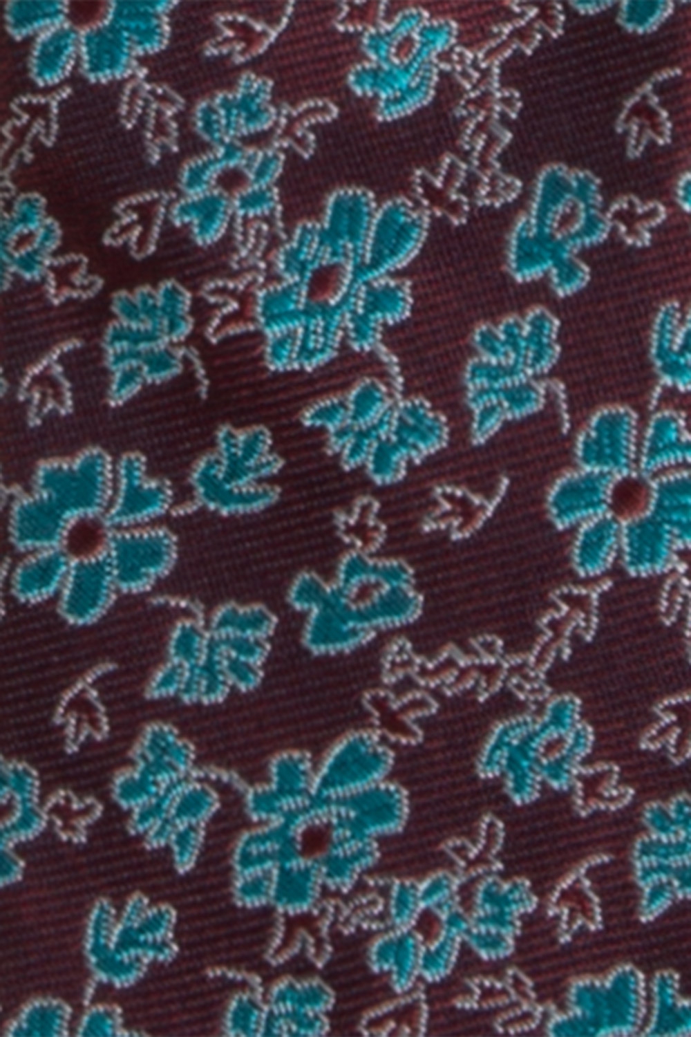 Cravata poliester grena print floral 1