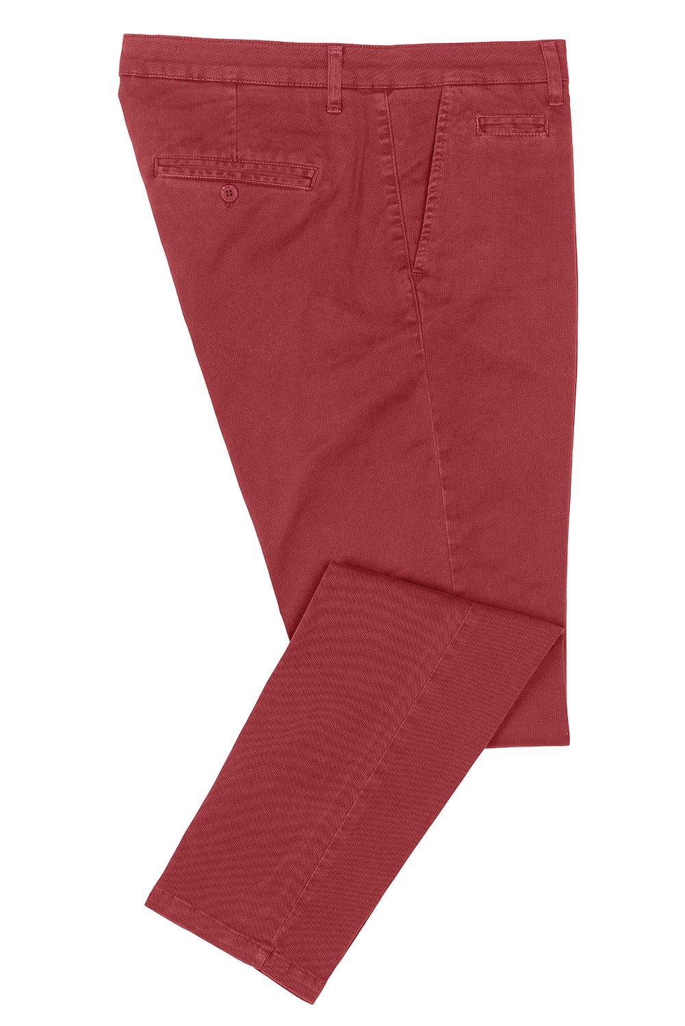 Pantaloni slim rosii uni 0