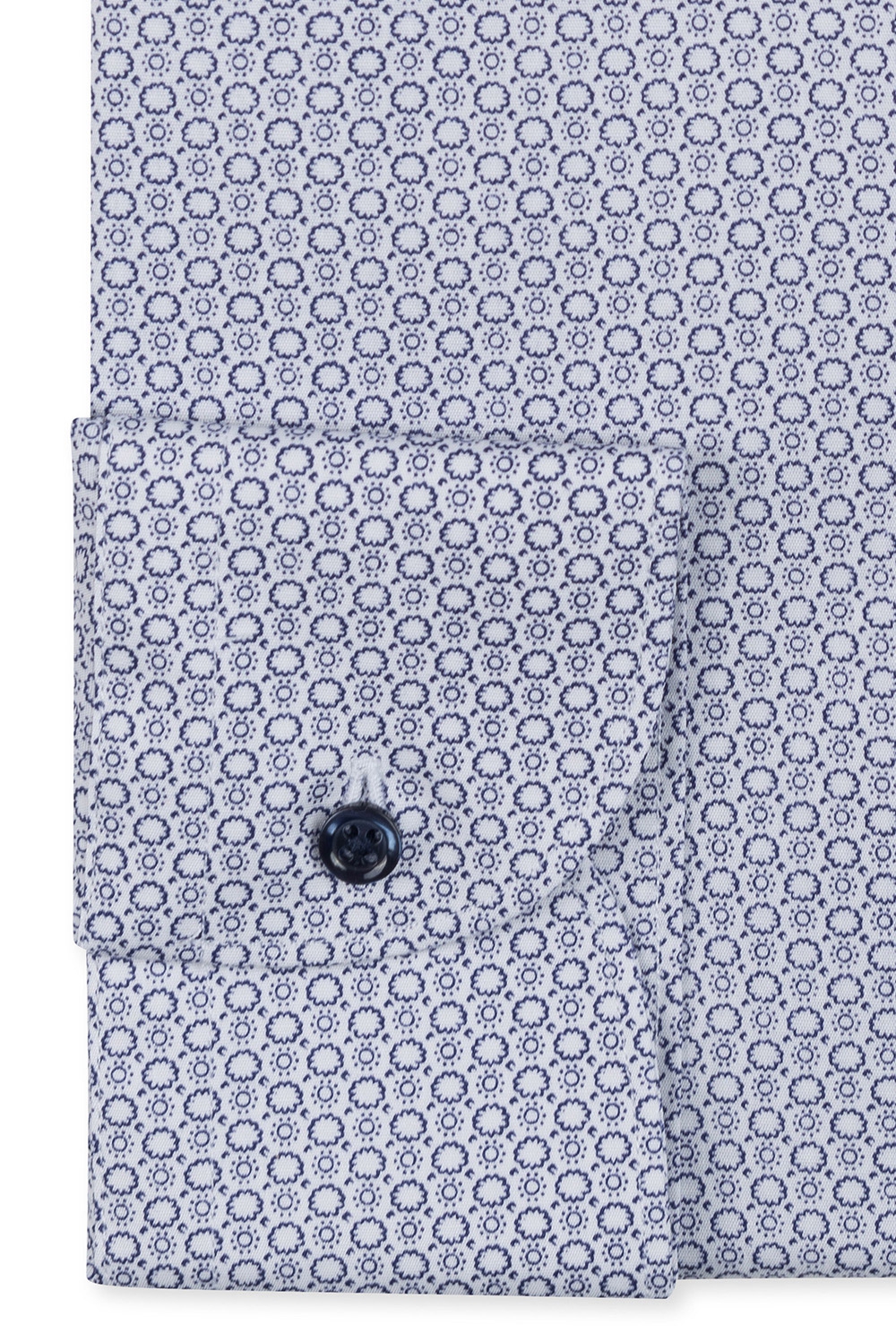 Camasa regular alba print geometric 2