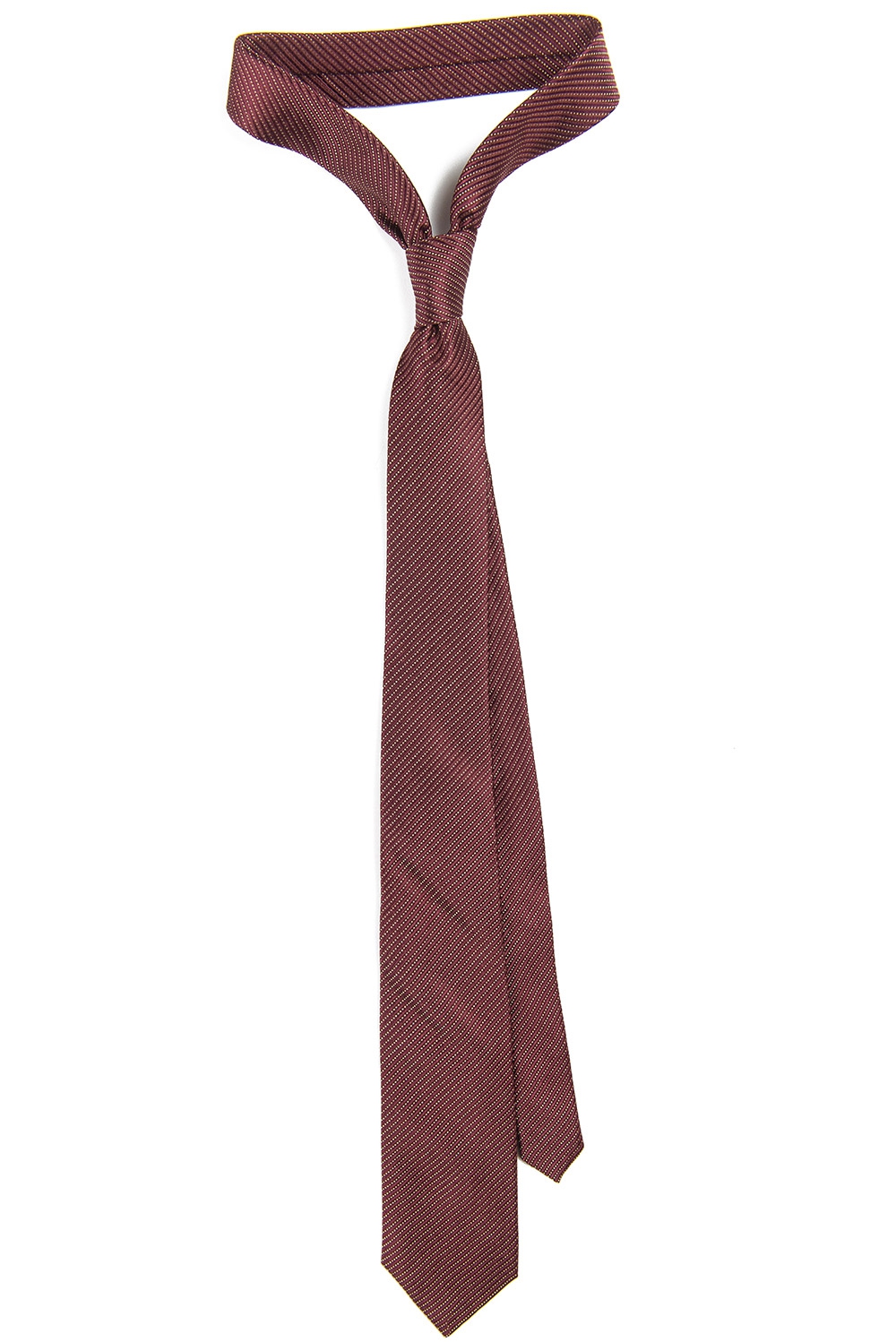 Cravata matase tesuta grena print geometric 0