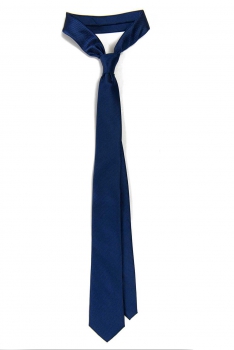 Cravata poliester tesut albastra cu structuri