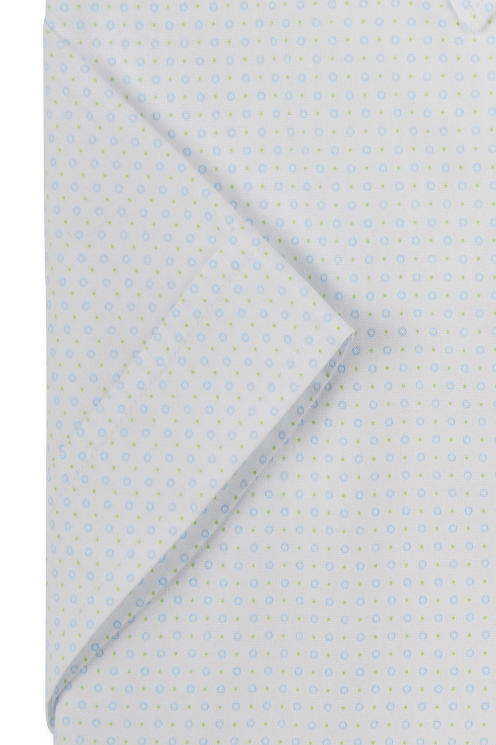 Camasa cu maneca scurta superslim alba print geometric 2