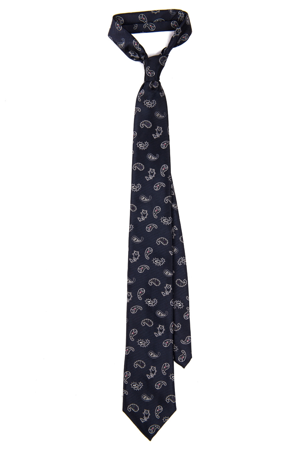 Cravata poliester bleumarin print floral 0