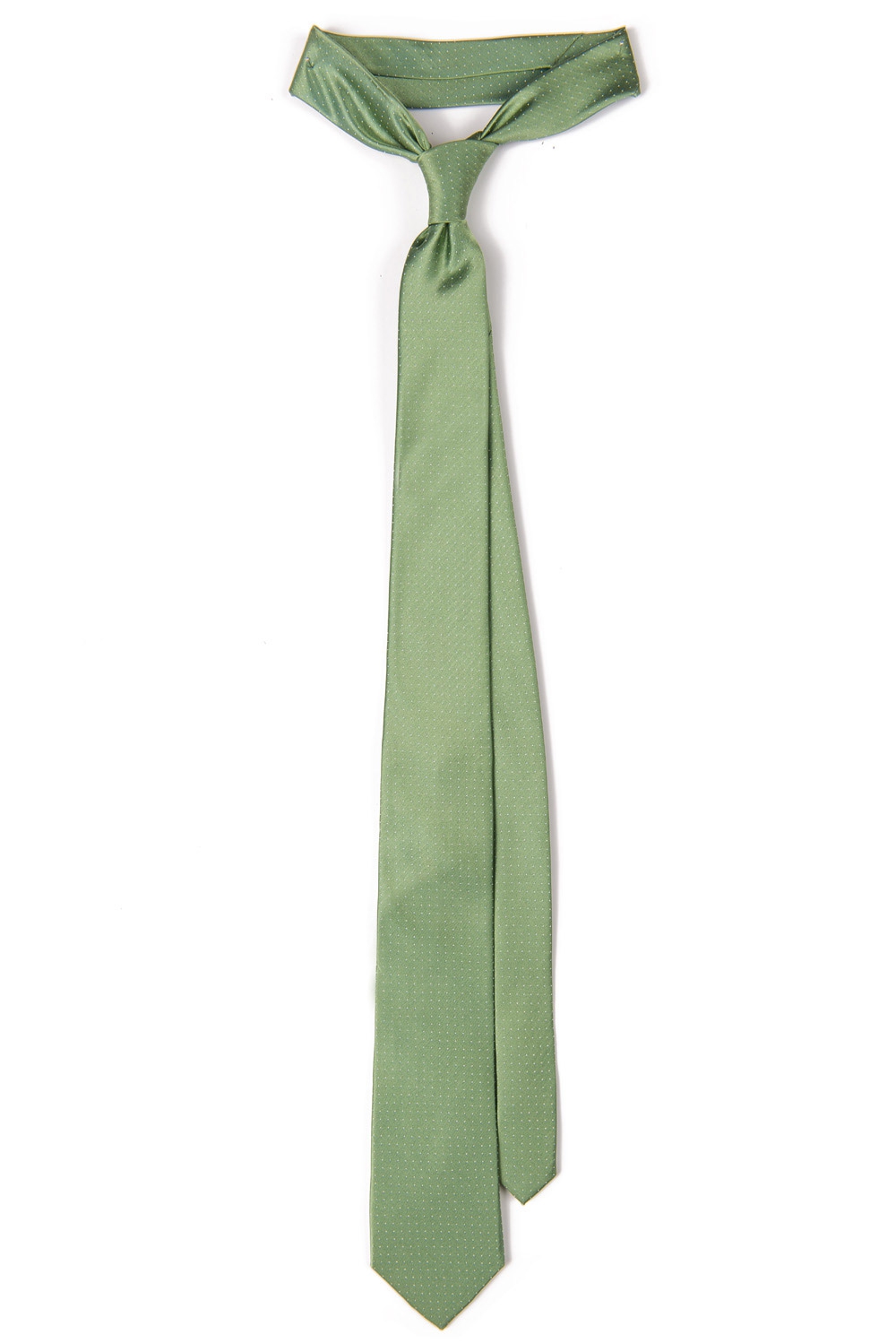 Cravata matase verde print geometric 0