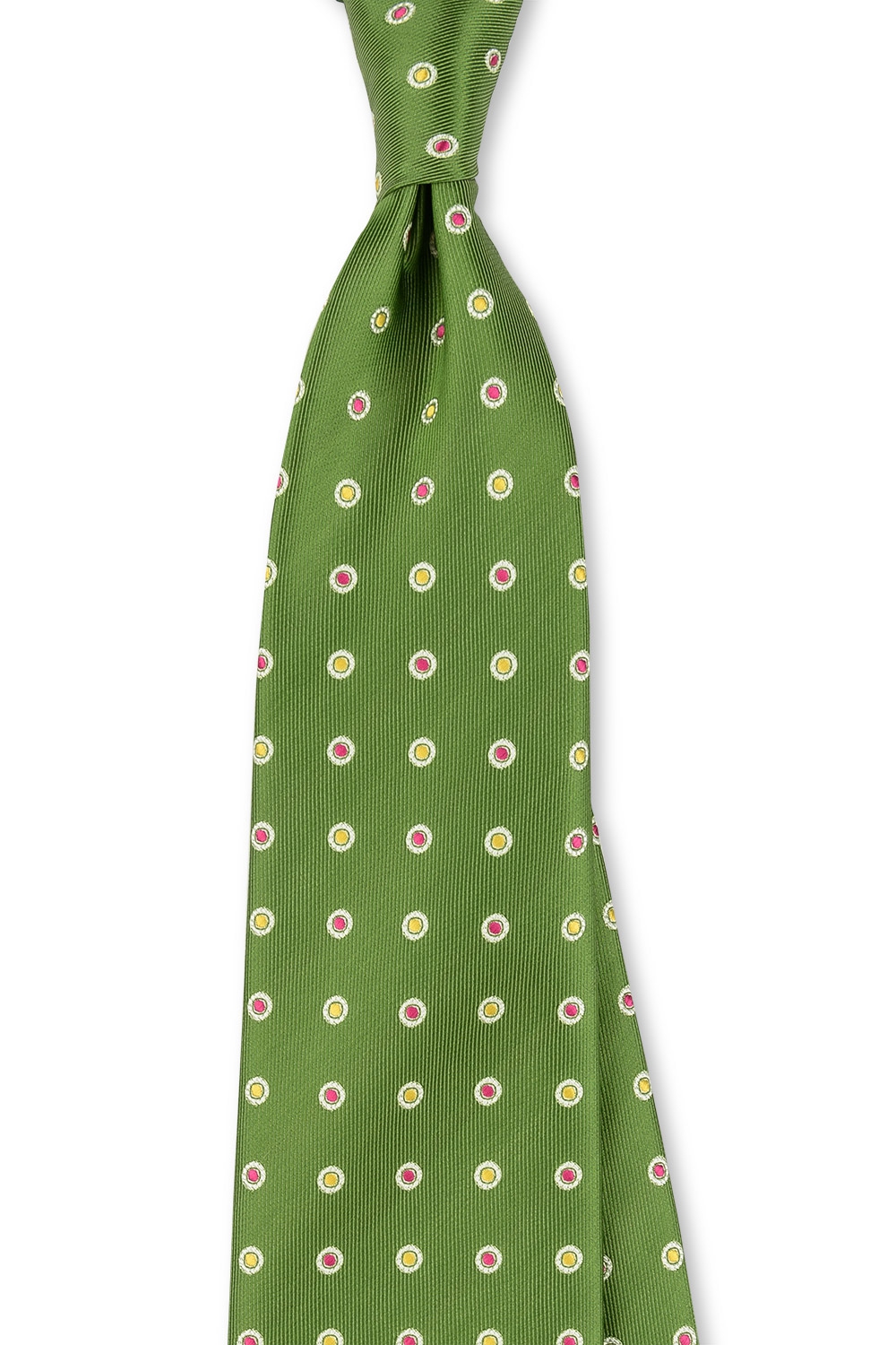 Cravata poliester verde cu buline 2